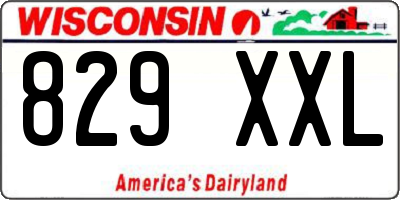 WI license plate 829XXL