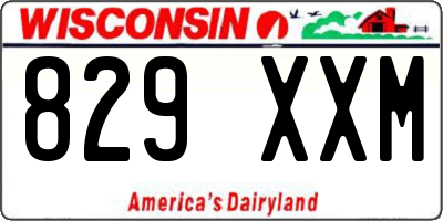 WI license plate 829XXM