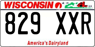 WI license plate 829XXR