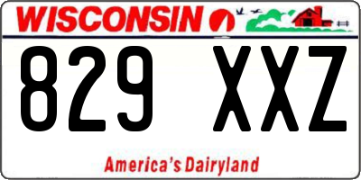 WI license plate 829XXZ