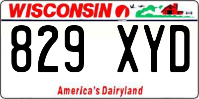 WI license plate 829XYD