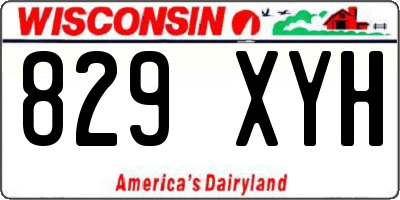 WI license plate 829XYH