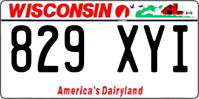 WI license plate 829XYI