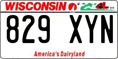 WI license plate 829XYN