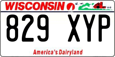 WI license plate 829XYP