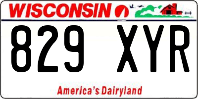 WI license plate 829XYR