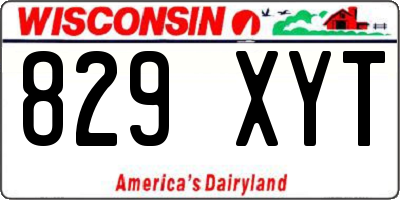 WI license plate 829XYT