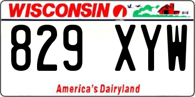 WI license plate 829XYW