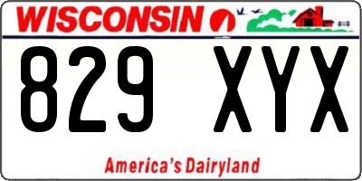 WI license plate 829XYX