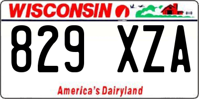 WI license plate 829XZA