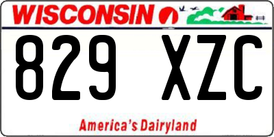 WI license plate 829XZC