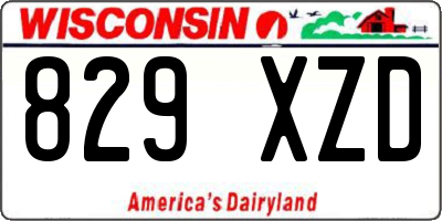 WI license plate 829XZD