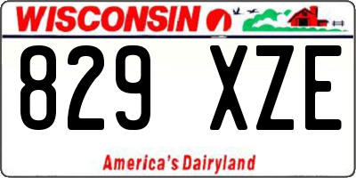 WI license plate 829XZE