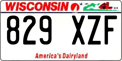 WI license plate 829XZF