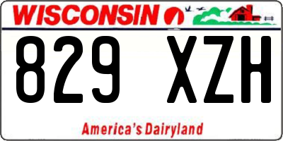 WI license plate 829XZH