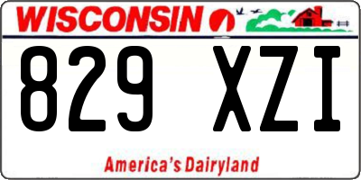 WI license plate 829XZI