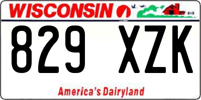 WI license plate 829XZK