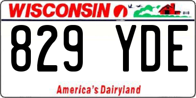 WI license plate 829YDE