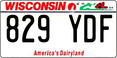 WI license plate 829YDF