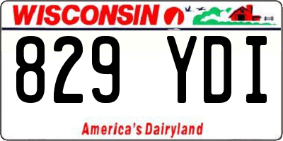 WI license plate 829YDI