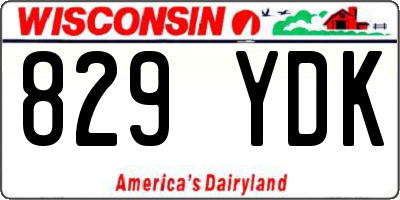 WI license plate 829YDK