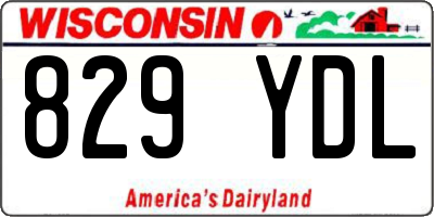 WI license plate 829YDL