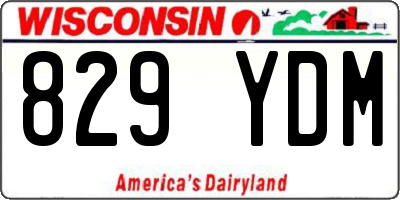 WI license plate 829YDM