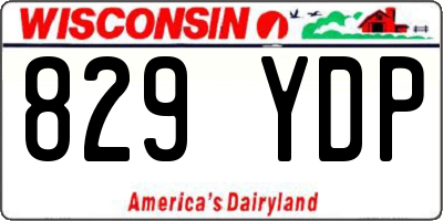 WI license plate 829YDP