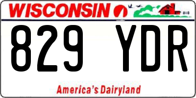 WI license plate 829YDR