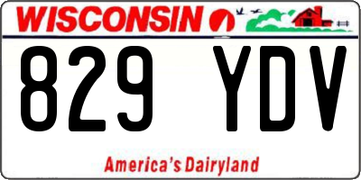 WI license plate 829YDV