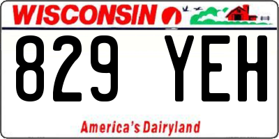 WI license plate 829YEH