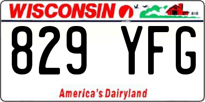 WI license plate 829YFG