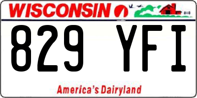 WI license plate 829YFI