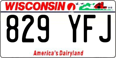 WI license plate 829YFJ