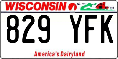 WI license plate 829YFK