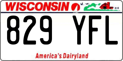 WI license plate 829YFL