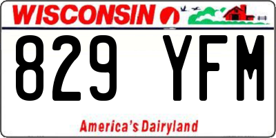 WI license plate 829YFM