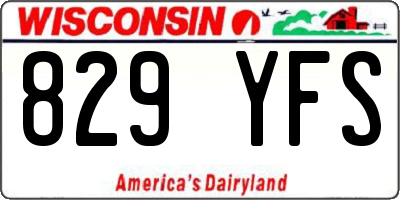 WI license plate 829YFS