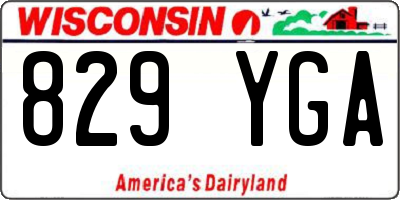 WI license plate 829YGA