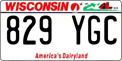 WI license plate 829YGC