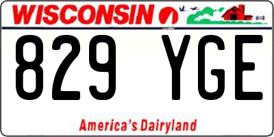 WI license plate 829YGE