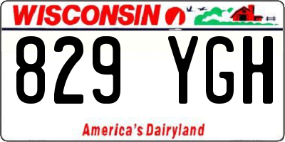 WI license plate 829YGH