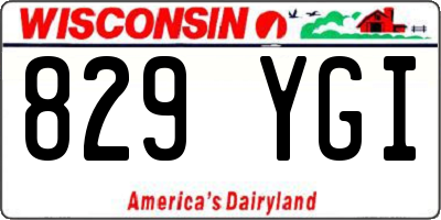 WI license plate 829YGI