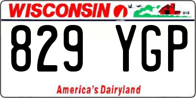 WI license plate 829YGP