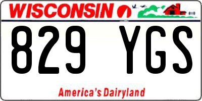 WI license plate 829YGS