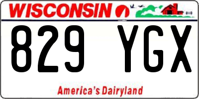 WI license plate 829YGX