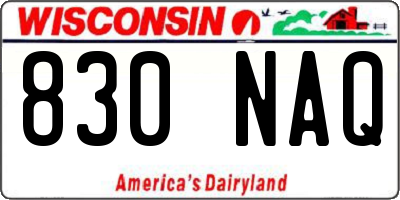 WI license plate 830NAQ