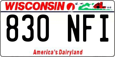 WI license plate 830NFI