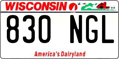WI license plate 830NGL