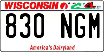 WI license plate 830NGM